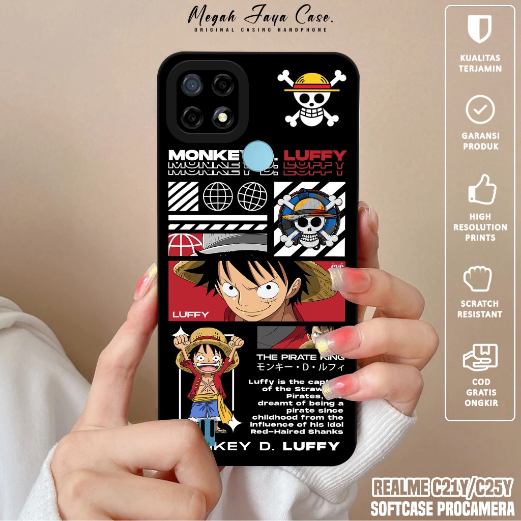 Case REALME C21Y / C25Y - Softcase Hp REALME C21Y / C25Y Motif ONE PIECE - Silikon Hp REALME C21Y - 