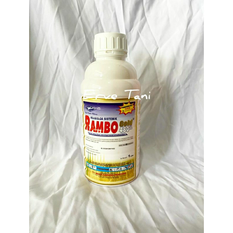 HERBISIDA RAMBO GOLD 480 SL KEMASAN 1 L / PESTISIDA RACUN RUMPUT / HERBISIDA SISTEMIK PURNA TUMBUH
