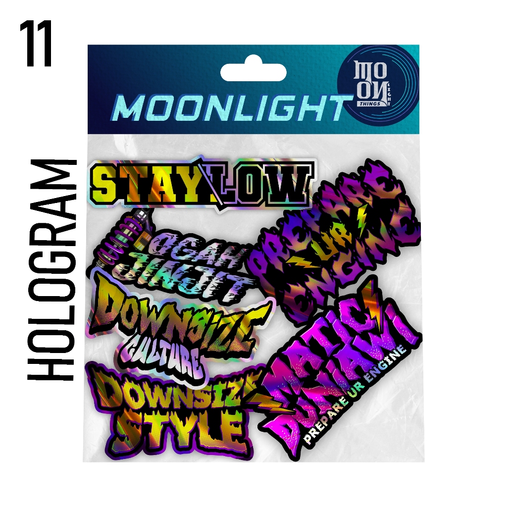 

STIKER PACK KATA-KATA VIRAL DOWNSIZE STYLE OGAH JINJIT BAHAN HOLOGRAM - MOONLight 11
