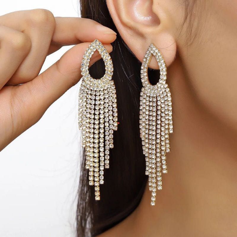 Anting Pesta Anting Mewah Anting Juntai Perhiasan Wanita