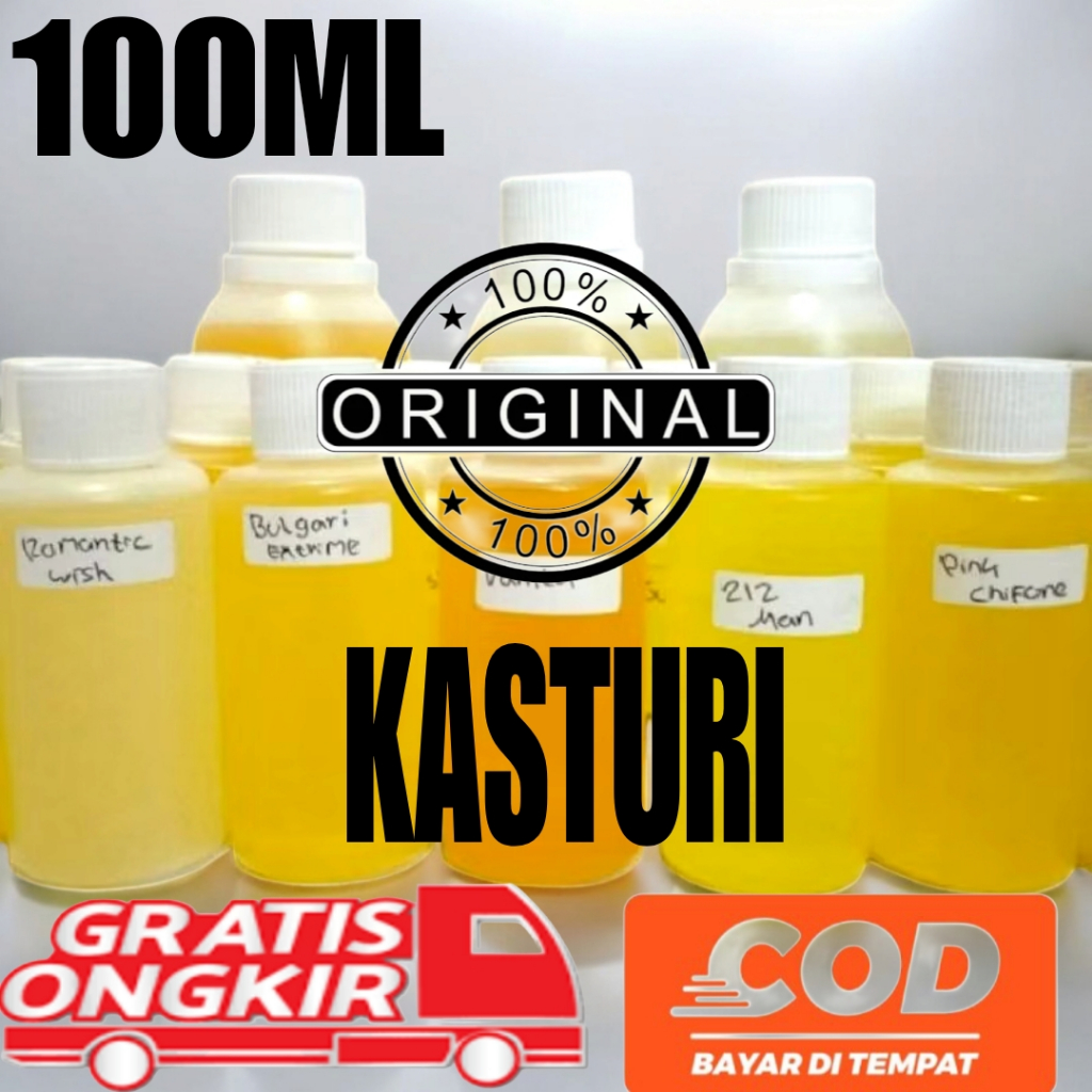 minyak wangi 100ml aroma KASTURI bibit murni grade B