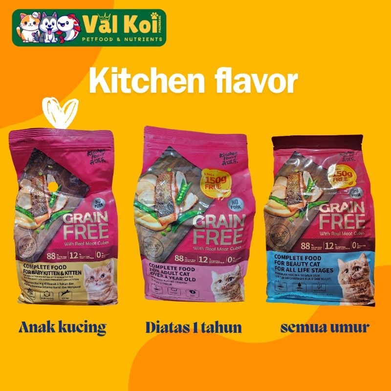 Kitchen Flavour 1,5kg Makanan Kucing Cat Food Dry Food