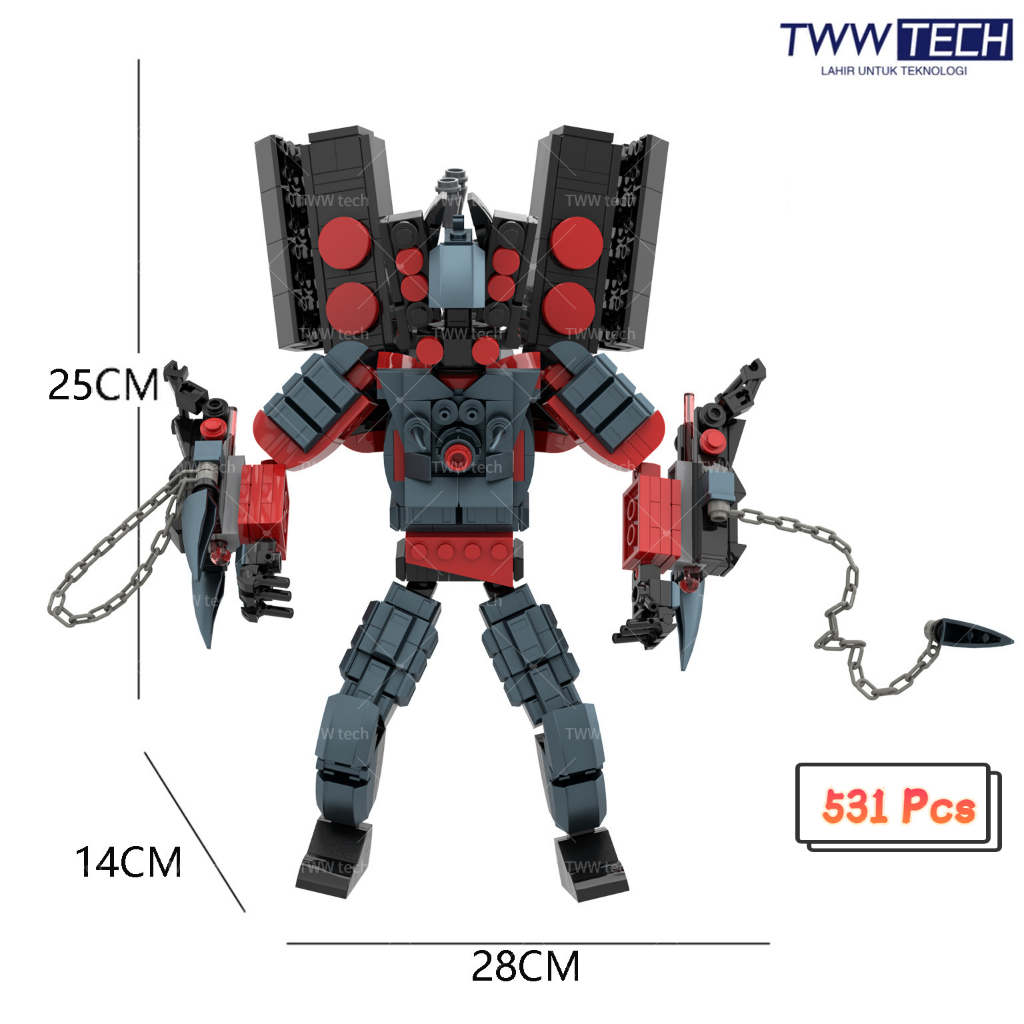 TWW Skibidi Toilet/Titan TV Man/Titan TV Man Murah/Titan TV Man Upgrade/Model Building Blocks