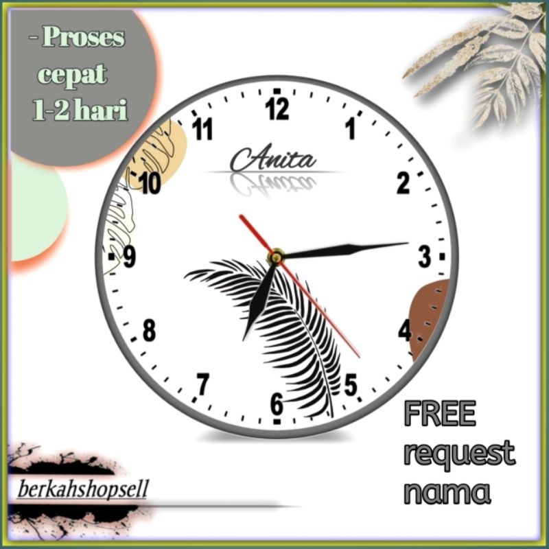 jam dinding / jam dinding aesthetic custom kayu