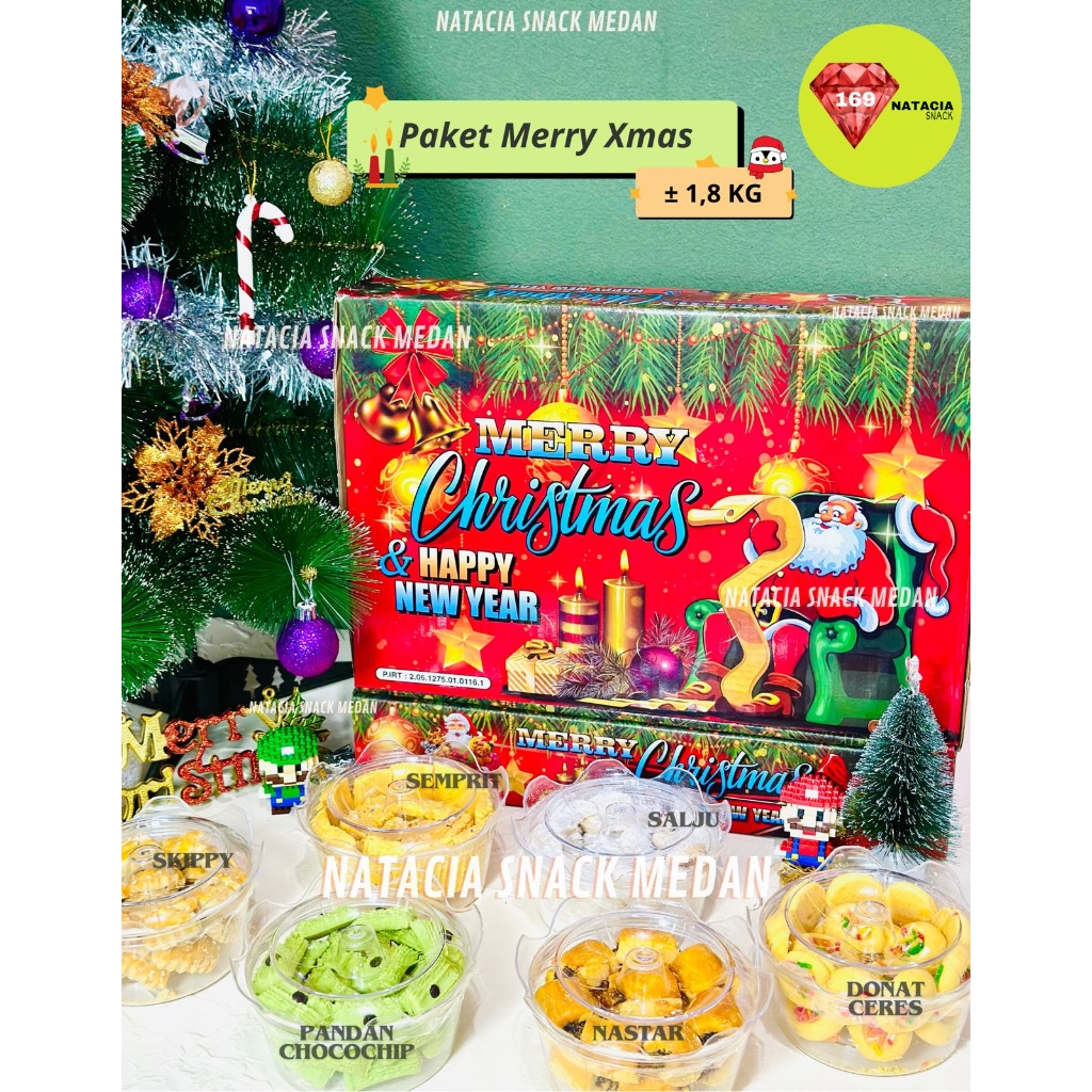 

[XMAS-03] PAKET HAMPERS KUE KERING NATAL DAN TAHUN BARU 2025 / PAKET AROMA SARI / PAKET MERRY CHRISTMAS / PAKET HARUM WANGI / PAKET 6 KUE NATAL / PAKET MURAH NATAL HAMPRES / BINGKISAN MURAH NATAL / HAMPERS NATAL MEDAN / NATACIA SNACK PARCEL NATAL 2025