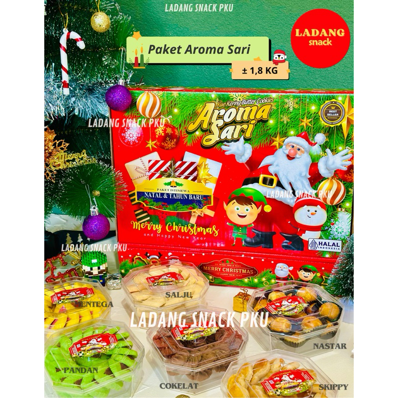 

[XMAS-02] PAKET HAMPERS KUE KERING NATAL DAN TAHUN BARU 2025 / PAKET AROMA SARI / PAKET MERRY CHRISTMAS / PAKET HARUM WANGI / PAKET 6 KUE NATAL / PAKET MURAH NATAL HAMPRES / BINGKISAN MURAH NATAL / HAMPERS NATAL MEDAN / LADANG SNACK PEKANBARU PARCEL NATAL