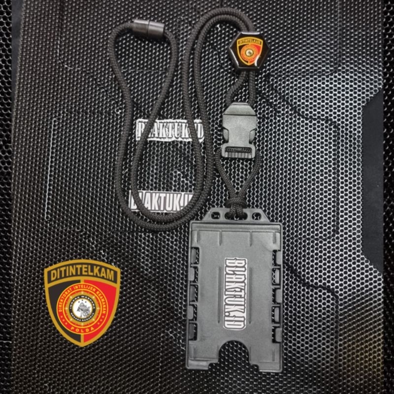 

Lanyard tactical holder id card Slide exagonal logo DITINTELKAM