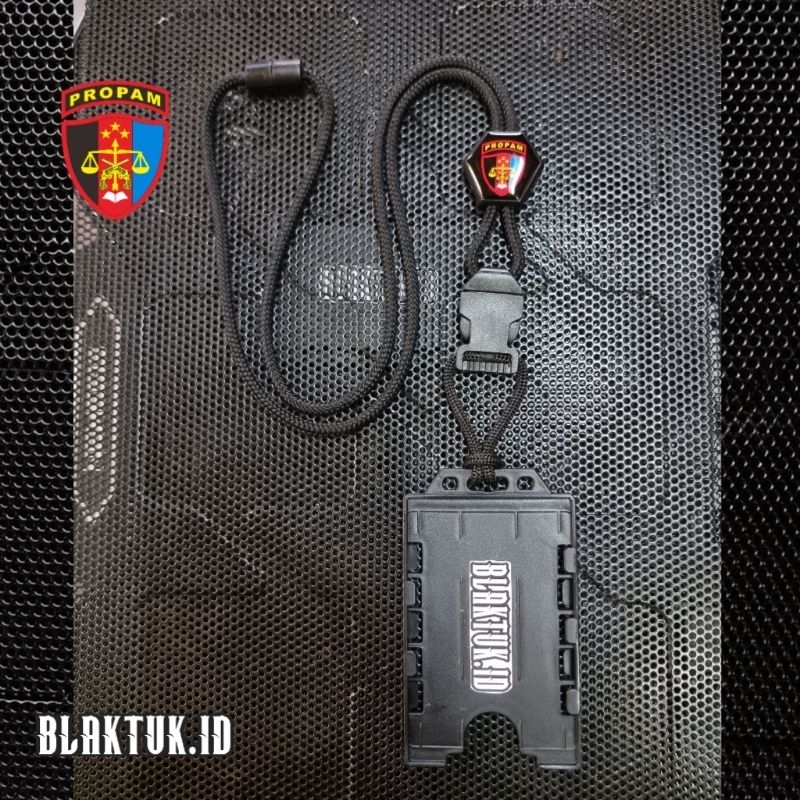 

Lanyard tactical holder id card Slide exagonal logo PROPAM POLRI