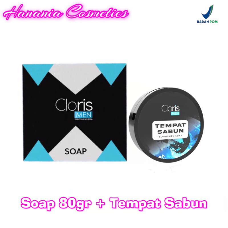 ♥️Hanania Cosmetics♥️ Clorismen PAKET Soap 80gr + Soap Case - Sabun wajah dan Tempat Sabun