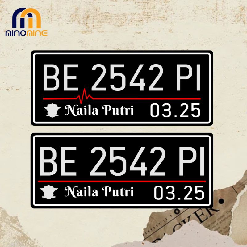 PLAT NOMOR FULL AKRILIK MURAH CUSTOM UKURAN PLAT MOTOR