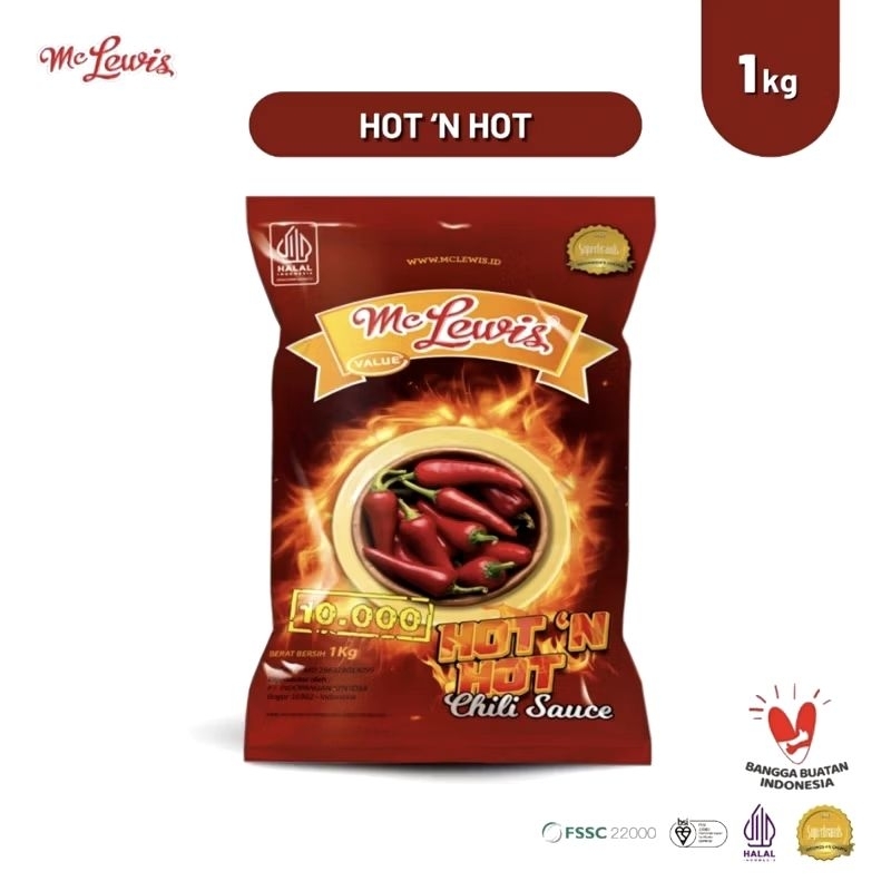 

MCLewis Sauce Hot & Hot kemasan 1kg
