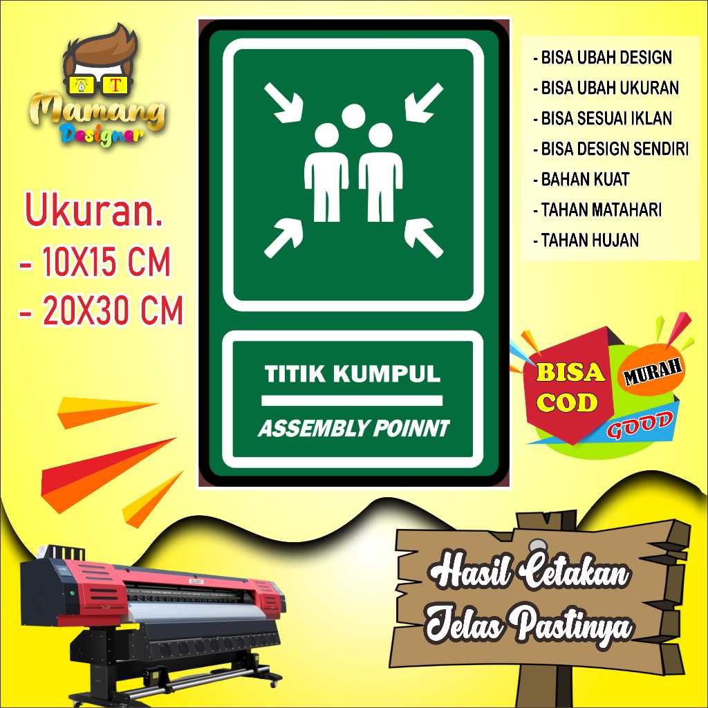 

Cetak Sticker Tempelan Untuk Titik Kumpul Hijau