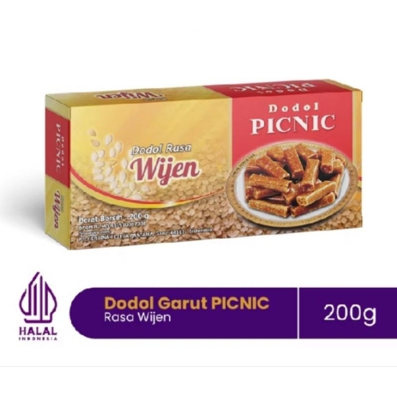 

Dodol Picnic Rasa Wijen Khas Garut 200 Gram