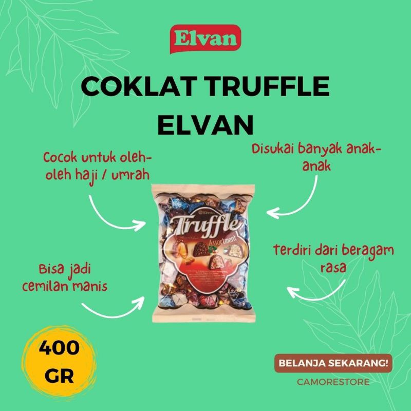 

Coklat Truffle ELVAN 10pack Mix | Coklat Oleh-oleh Haji Umrah | Coklat Turkey | Coklat Arab Saudi