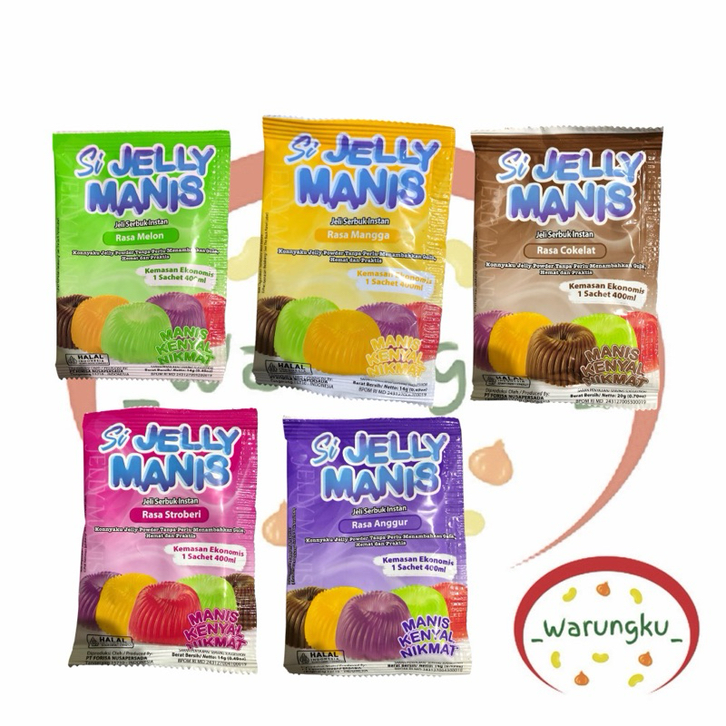 

SI JELLY MANIS 1PCS Ekonomis Agar agar Aneka Rasa Forisa