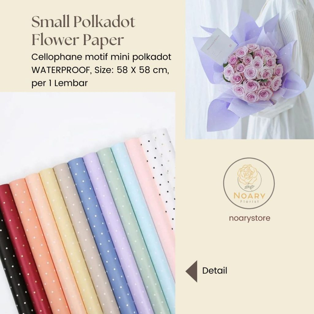 

SMALL POLKADOT FLOWER PAPER / Kertas Buket