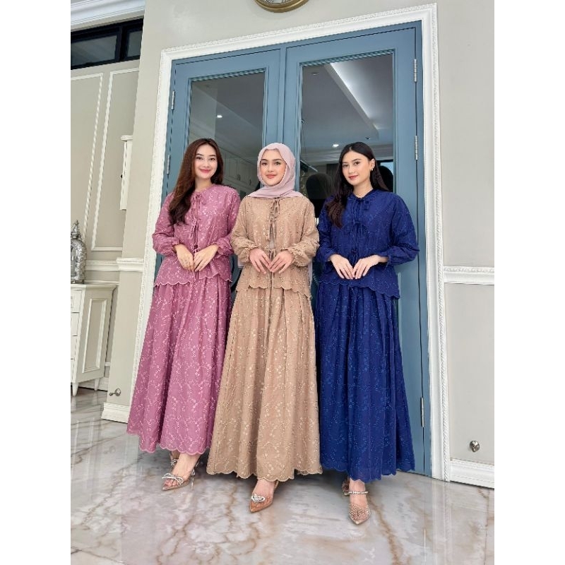 SetRok 3 in 1 katun Bordir + furing ori By Edness Kayla