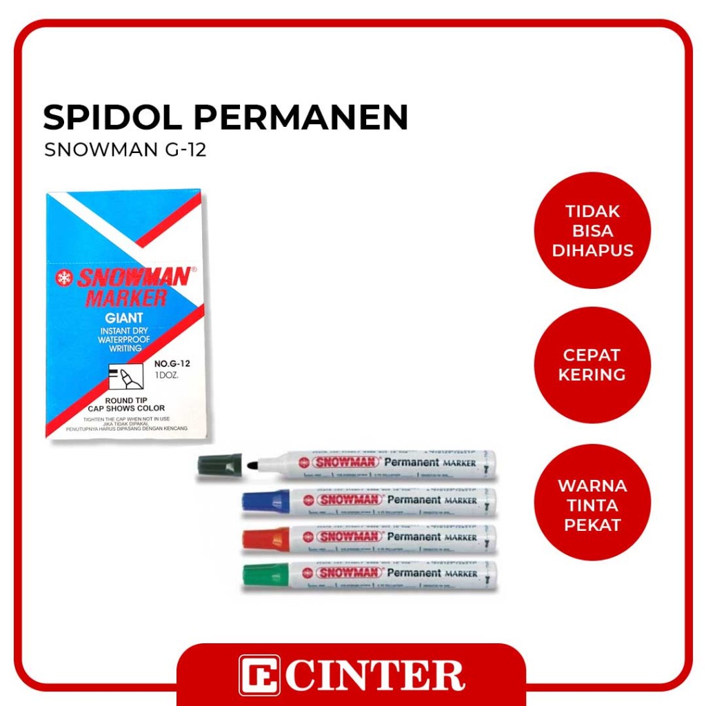 

SNOWMAN - SPIDOL MARKER PERMANEN G-12