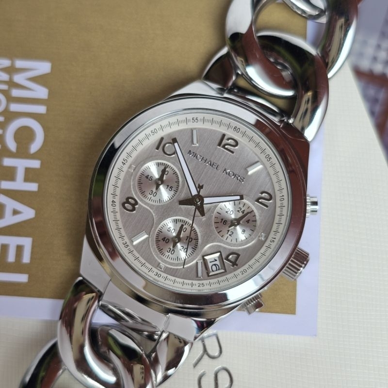 Jam Tangan Kepang Runway #MK3149# Original Kepang Silver