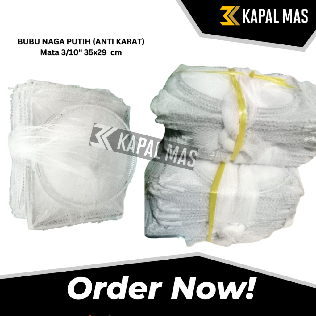 bubu naga putih anti karat /nelayan / bubu ikan / bubu kepiting / bubu rakkang