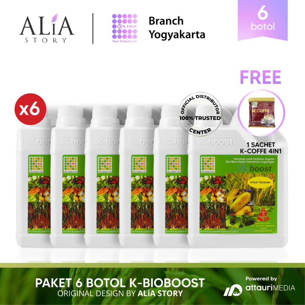 [PAKET HEMAT] K-Link K-BioBoost Original (6 pcs) Pupuk Cair Organik Hayati BioBoost Pupuk Pertanian,
