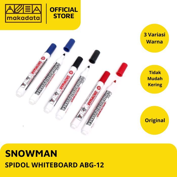 

SPIDOL PAPAN TULIS WHITEBOARD SNOWMAN ABG-12 (1PC)