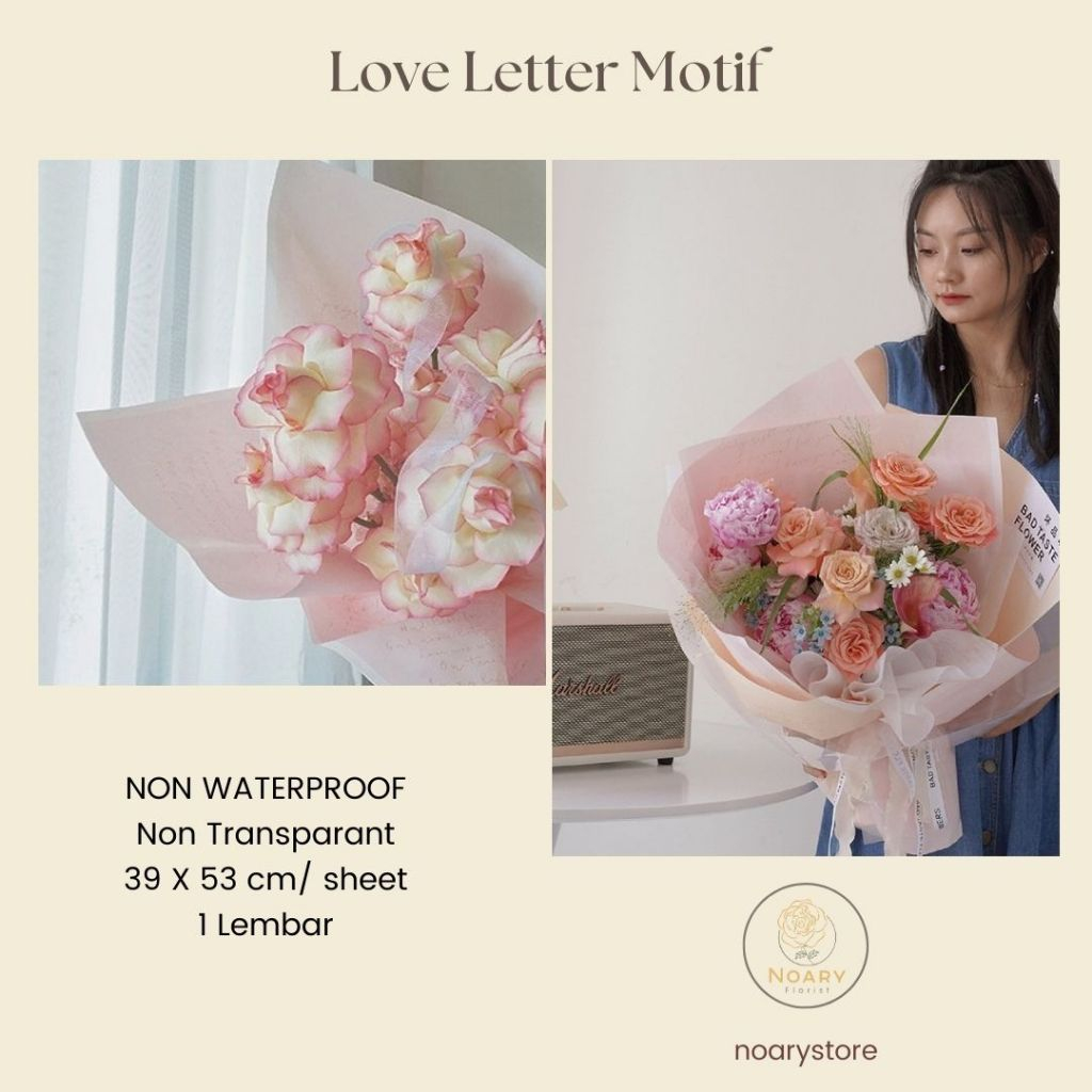 

LOVE LETTER MOTIF / Kertas Buket