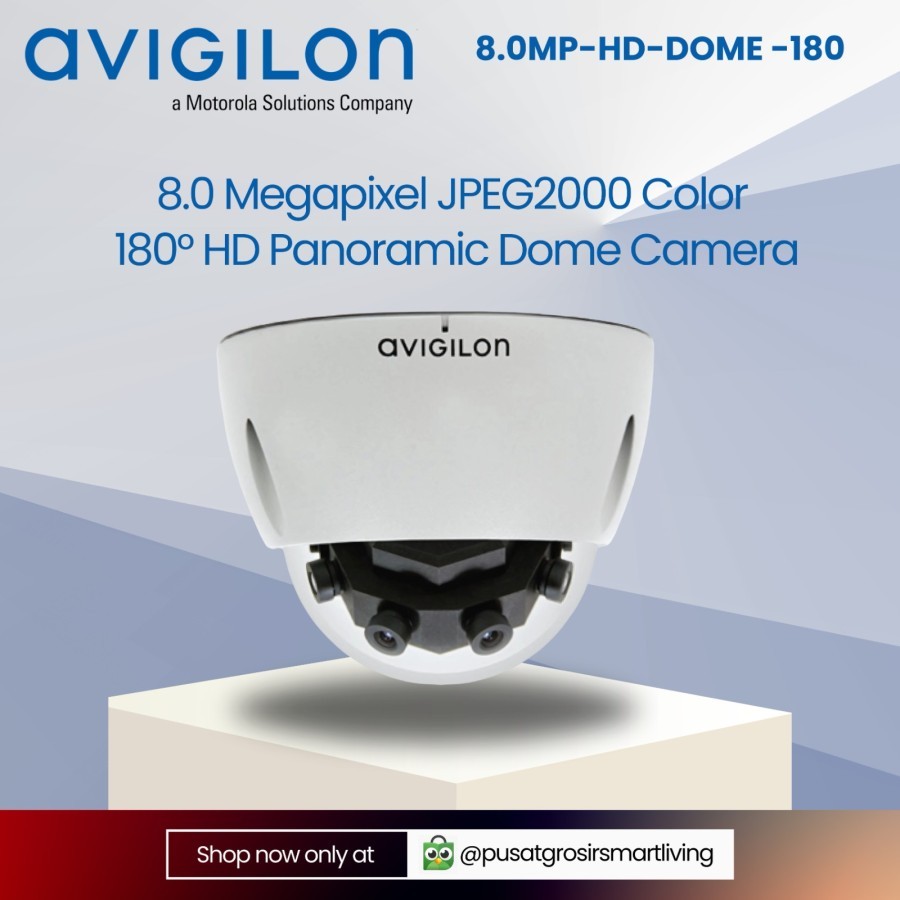 8MP / 8 Megapixel Avigilon 8.0MP-HD-DOME-180 8.0 Megapixel JPEG2000 Color 180 Degrees HD Panoramic D