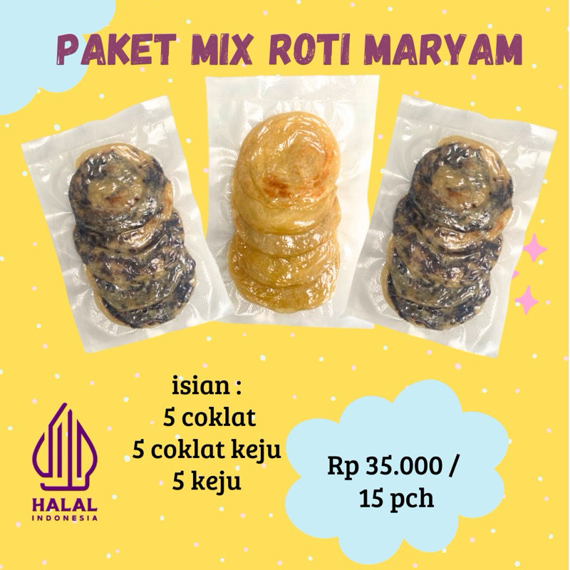 

ROTI CANAI ISI 15 pch MIX COKLAT KEJU | COKLAT | KEJU ROTI CANEI ROTI CANR