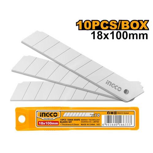 

10Pcs Box Cutter Blade (18mm SK5) INGCO HKNSB112 Refill Isi Mata Besar