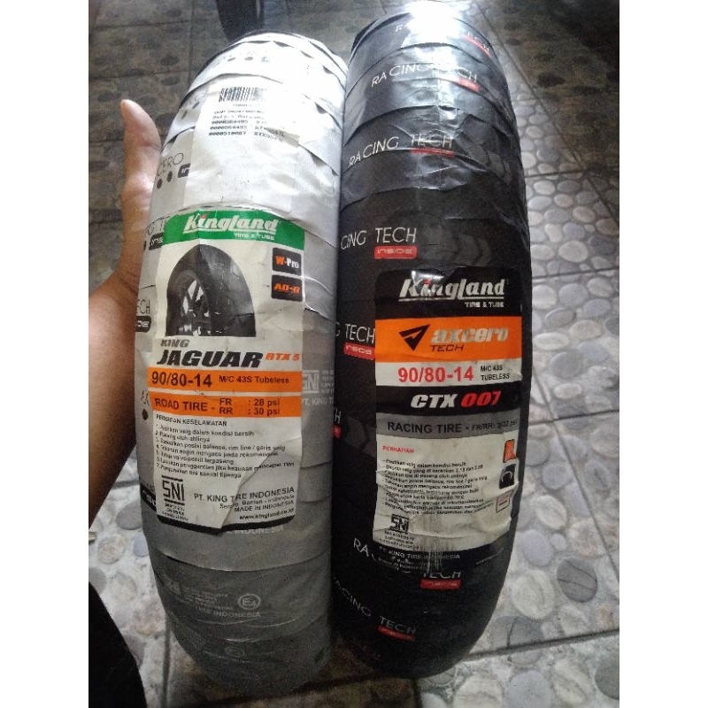 Ban Tubeless KINGLAND racing compound 90/80-14 Axcero CTX-007 for Semua motor matic/Beat/Vario/Mio/S