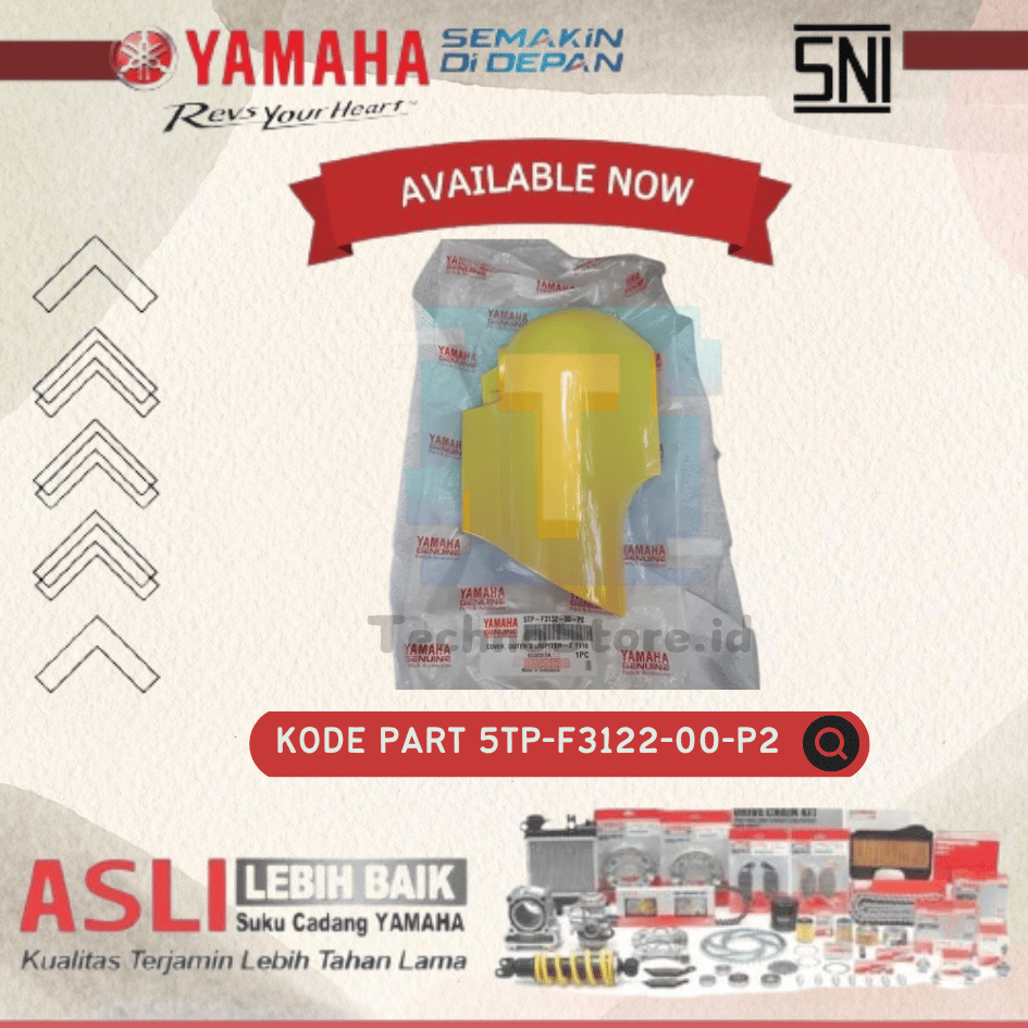 Tutup Shockbreaker Depan Kiri Jupiter Z Kuning ORIGINAL YAMAHA 5TP-F3122-00-P2