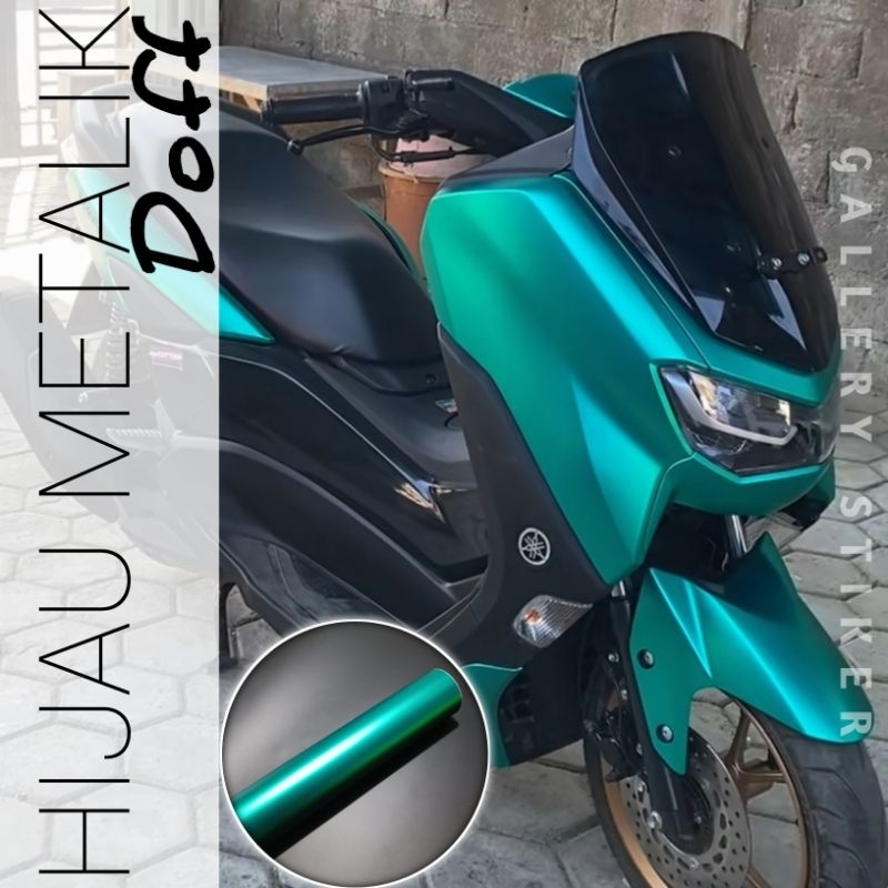 Stiker Skotlet Hijau Tosca Metalik Doff Premium