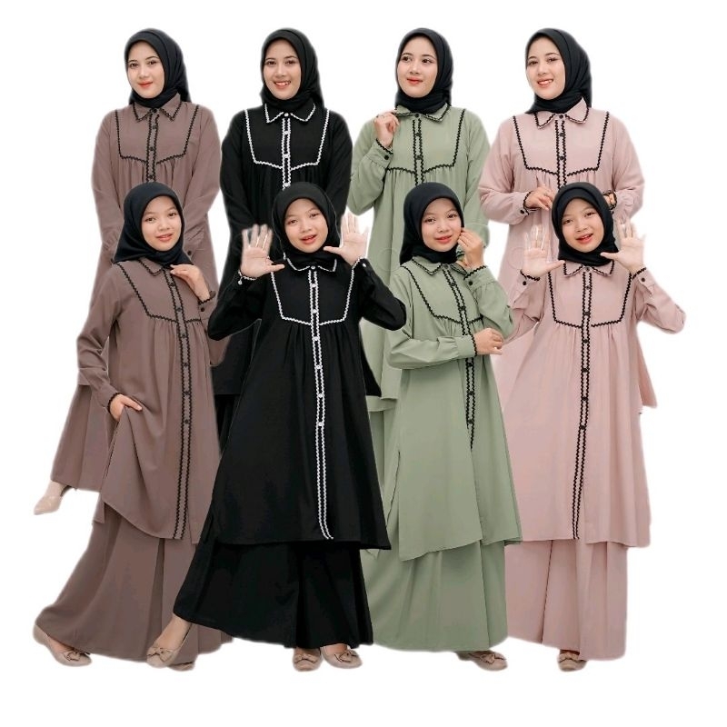 Oribelle Indonesia Official - Tanzia One Set Tunik + Kulot Palazzo Setelan Anak Tanggung Usia 6 - 13