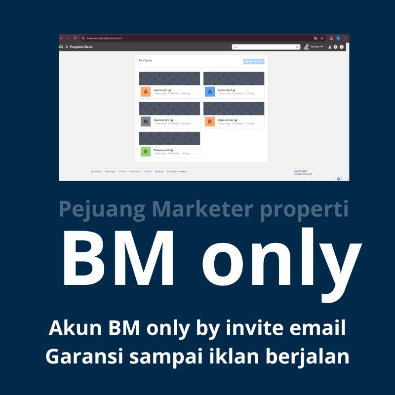 Akun BM Facebook only (BM only - GARANSI)