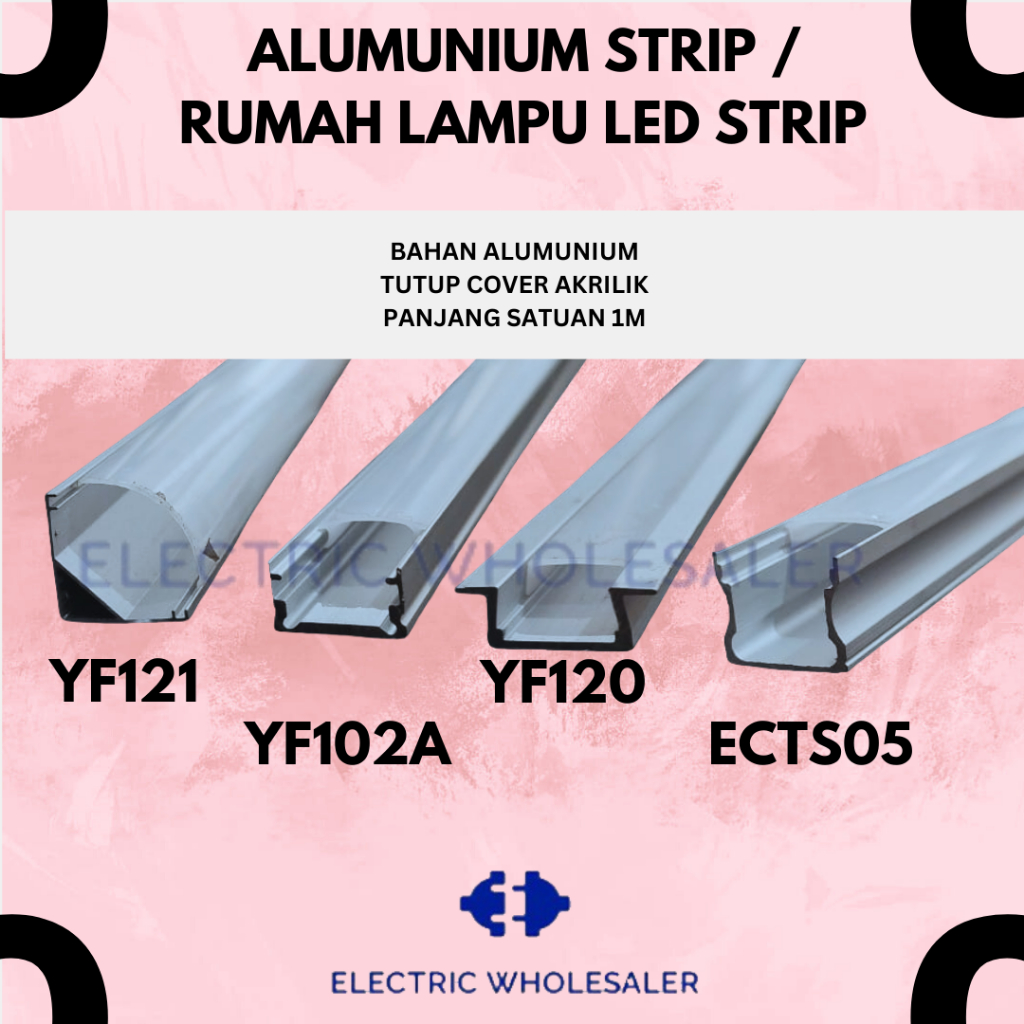 Cover Led Strip Aluminium  Panjang 1 Meter