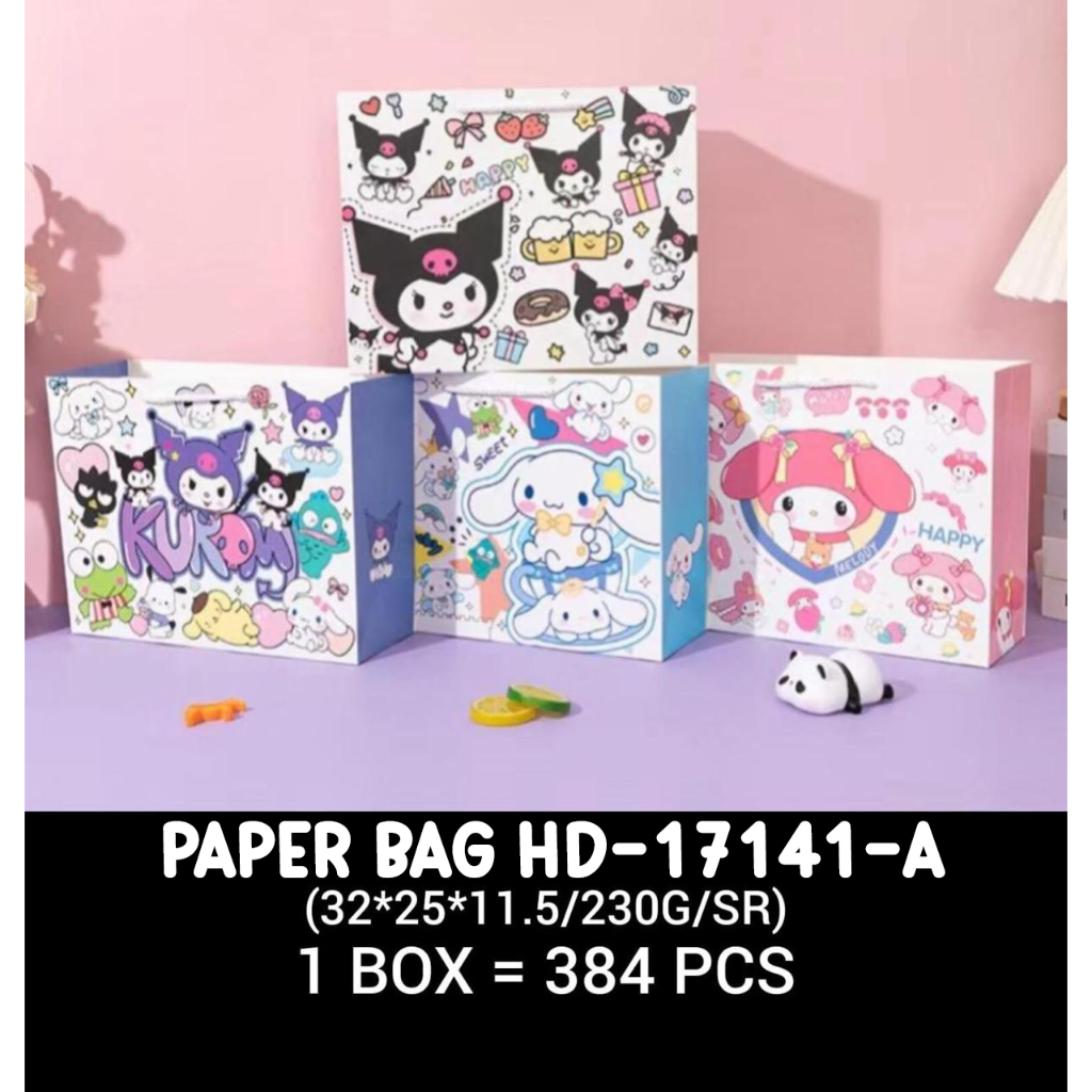 

PAPER BAG FANCY / LABUBU SANRIO CAPYBARA KANTONG PAPERBAG TAS GOODIE BAG BINGKISAN HADIAH KADO TAS JINJING SERBAGUNA HAMPERS SOUVENIR TEBAL GAMBAR KARTUN MOTIF KARAKTER LUCU ALAT TULIS MURAH / MITRA ABADI KATALOG JOGJA