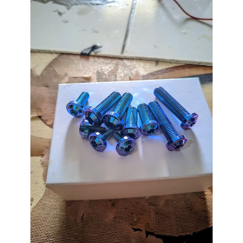 baut titanium fizr cover gear knalpot shock belakang kaliper 2p