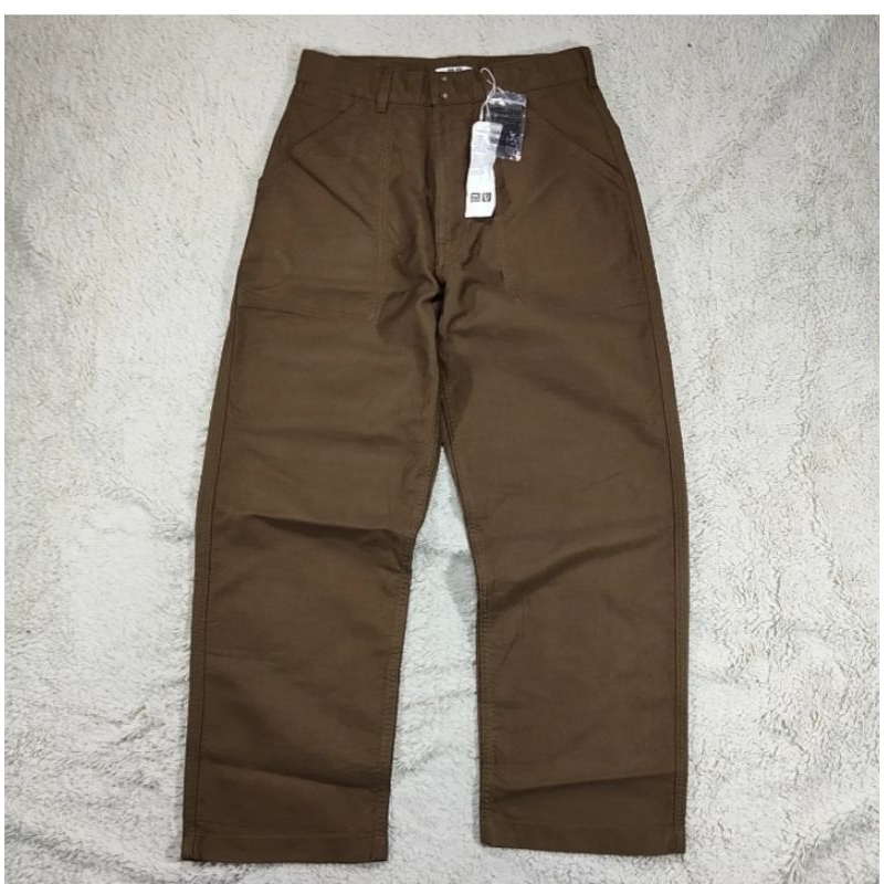 CELANA Fatigue PANTS UNIQLO U Brown Pria