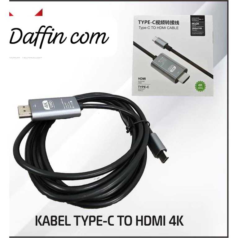 USB C TO HDMI HDTV CABLE TypeC ke HDMI / CONVERTER TYPE-C TO HDMI KABEL