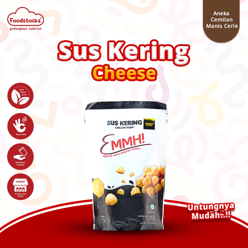 

Kue Soes Kering EMMH Rasa Cheese Snack Full Cream & Super Renyah