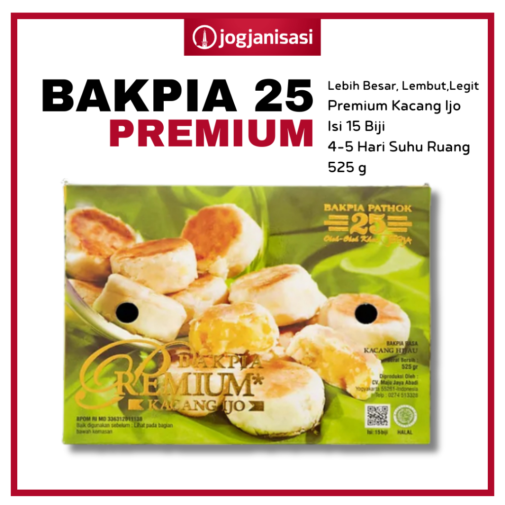 

Bakpia Pathok 25 Premium GRATIS Kemasan Vacuum