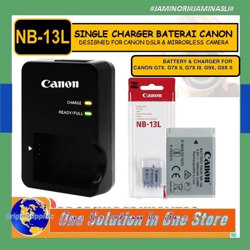 Set Battry Charger NB-13L for Canon PowerShot G1 X Mark III G5X G5 X Mark II G7 X G7 X Mark II III G