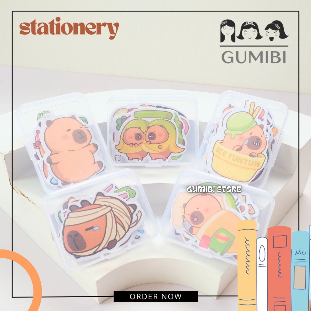 

STIKER KISS CUT CAPYBARA STIKER BOX MINI 1 BOX ISI 12 PCS KARAKTER CAPPYBARA KAPIBARA LUCU TERMURAH GUMIBI STORE