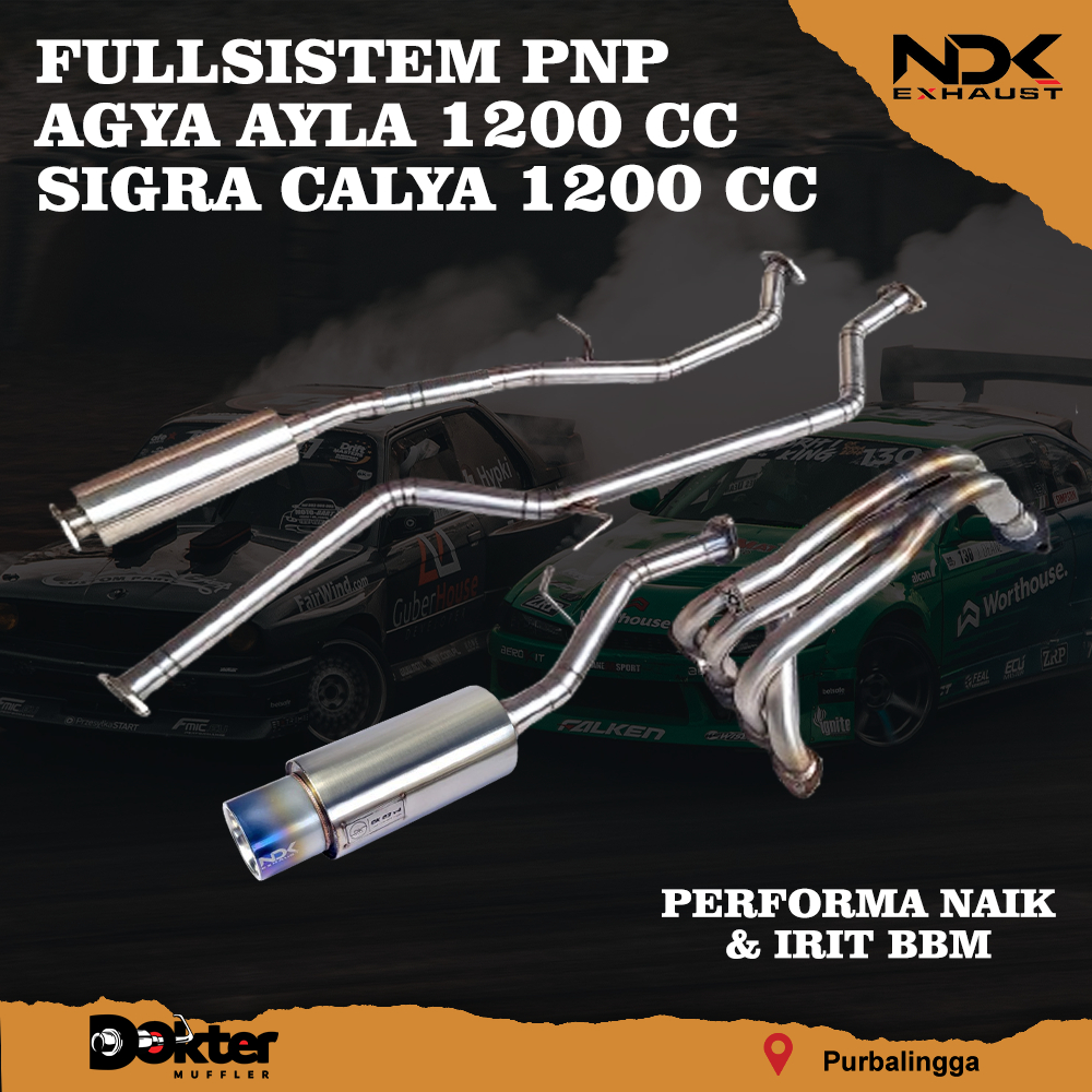 KNALPOT RACING MOBIL FULLSISTEM AGYA AYLA SIGRA CAYLA 1200CC NDK EXHAUST KNALPOT MOBIL FULSET PNP ND