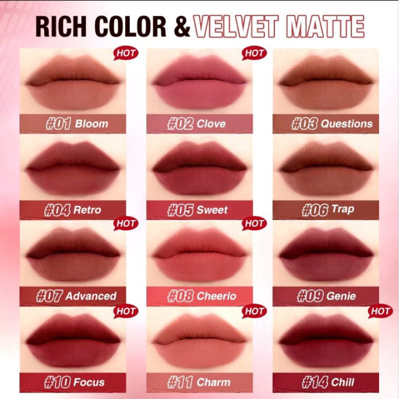 OTWOO Lip Velvet Matte mud
