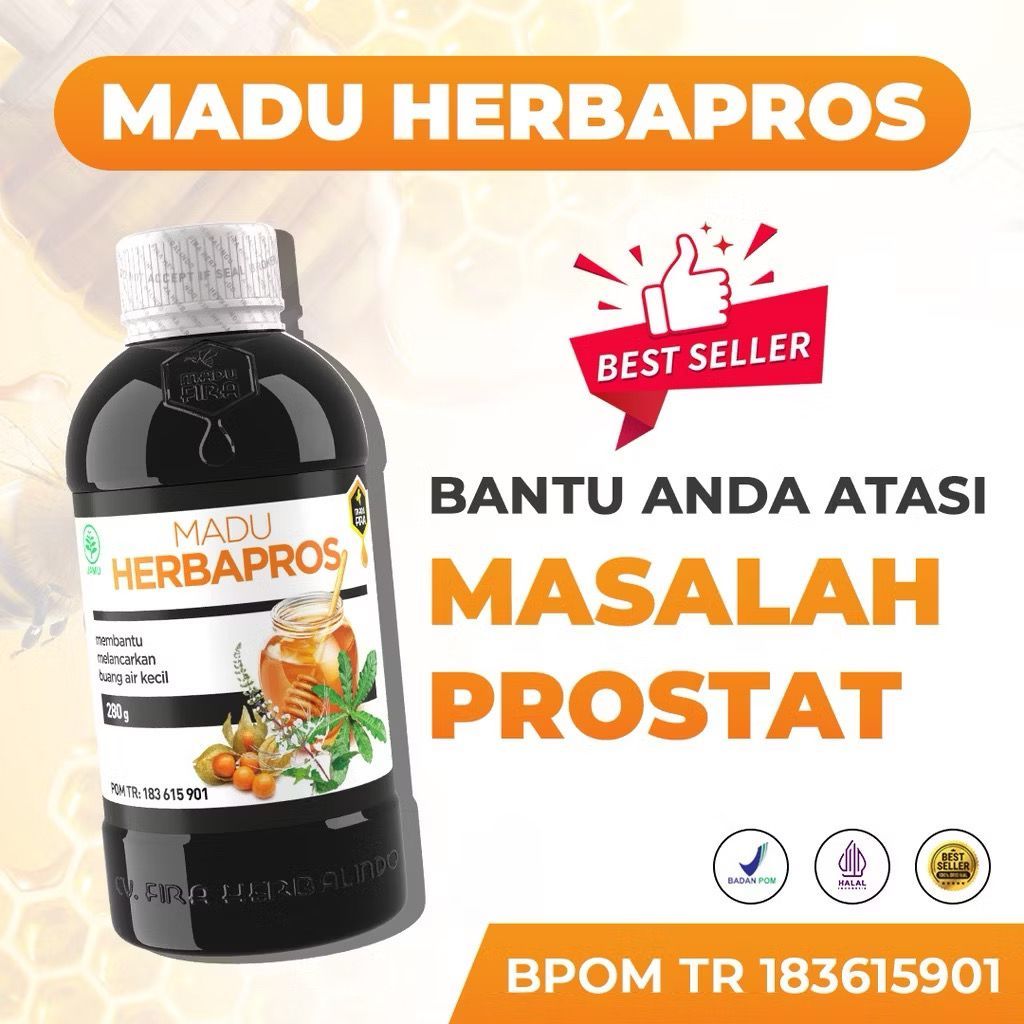 

(Murah) Madu Herbapros Prostat Memperlancar Buang Air Kecil Original 280gr Asli dan Ampuh