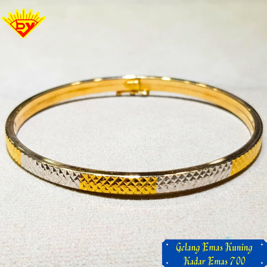 Gelang Bangle Emas Kuning Kadar Emas 700