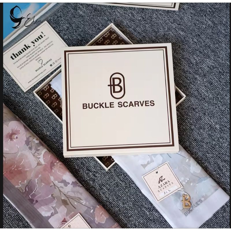 Buckle Scarves/segi empat box/segi empat motif/jilbab buckle scarves premium/buckle motif box kotak/