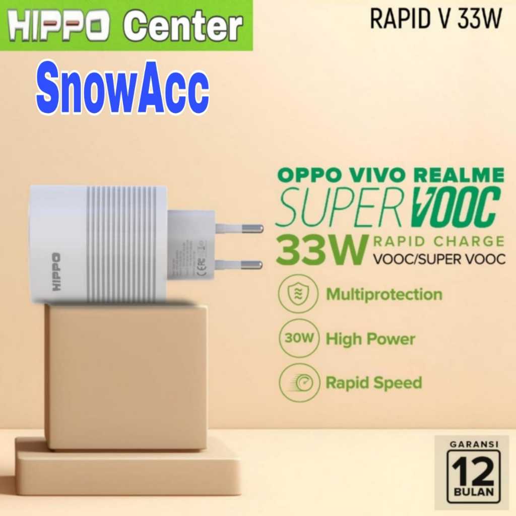 Hippo Adaptor Rapid V 33W Adapter Charger VOOC / Super VOOC 33W